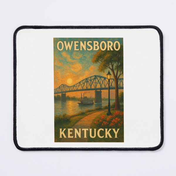 Item preview, Owensboro Kentucky – Steamboat and Sunset Bridge designed and sold by Places On Earth.