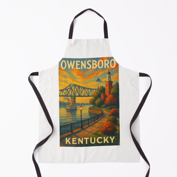 Item preview, Owensboro Riverfront – Tower, Bridge, and Steamboat designed and sold by Places On Earth.