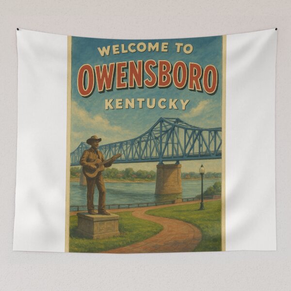 Item preview, Owensboro Kentucky – Bridge and Bluegrass Music Statue designed and sold by Places On Earth.