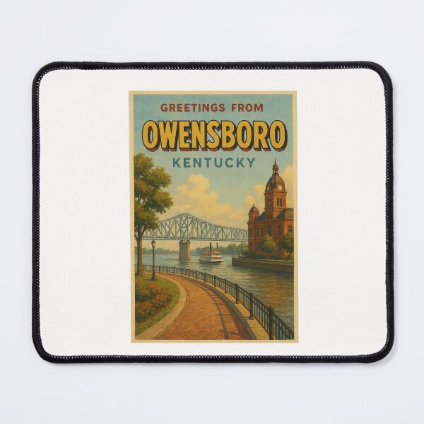 Item preview, Greetings from Owensboro – Historic Riverfront View designed and sold by Places On Earth.