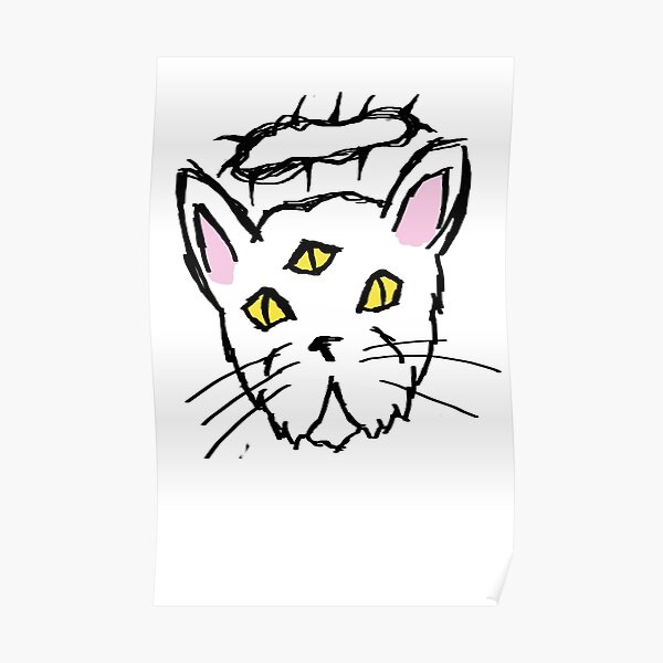 Posters Sur Le Theme Chat C3 A0 Trois Yeux Redbubble