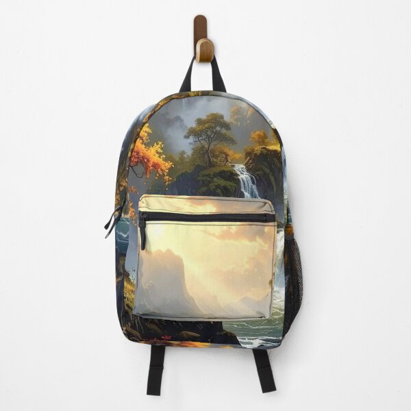 Item preview, Tranquil Waters Beneath Golden Peaks designed and sold by In Linear.