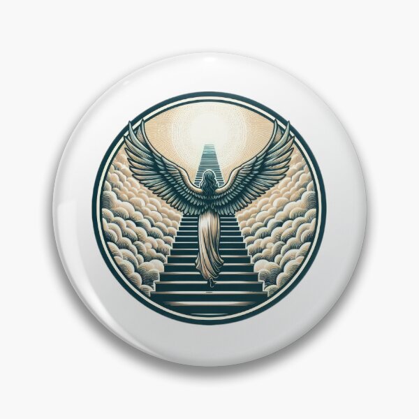 Item preview, Superhero angel walks up the stairs to heaven,Angel,angel art,divine power,Superhero designed and sold by Expressions-Sel.