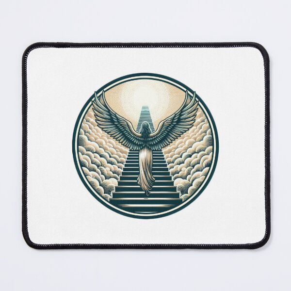 Item preview, Superhero angel walks up the stairs to heaven,Angel,angel art,divine power,Superhero designed and sold by Expressions-Sel.