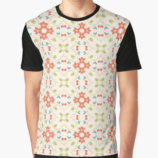 colorful floral abstract seamless repeat pattern Graphic T-Shirt