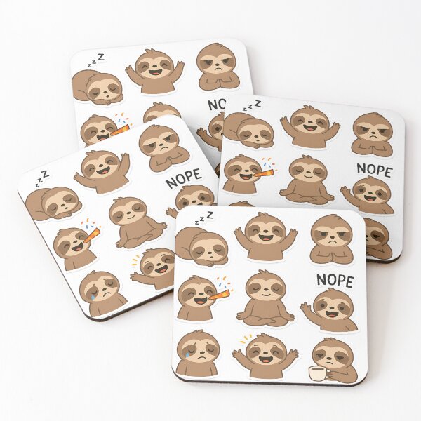 Item preview, Sloth Vibes: Cute Mood Stickers for Every Day. designed and sold by honeyzei.
