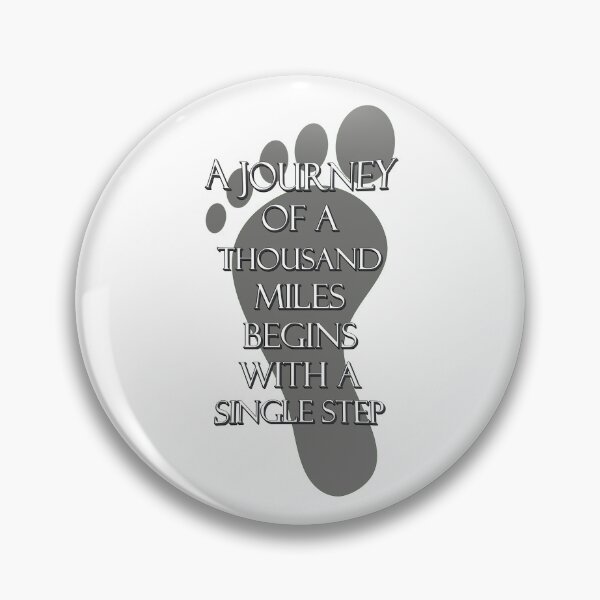 Item preview, A Journey of a Thousand Miles Begins with a Single Step – Outdoor Adventure Quote designed and sold by ArtsyExplorer.