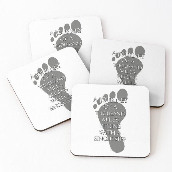Item preview, A Journey of a Thousand Miles Begins with a Single Step – Outdoor Adventure Quote designed and sold by ArtsyExplorer.