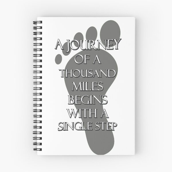 Item preview, A Journey of a Thousand Miles Begins with a Single Step – Outdoor Adventure Quote designed and sold by ArtsyExplorer.
