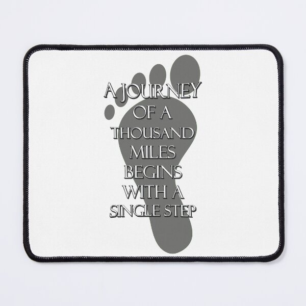 Item preview, A Journey of a Thousand Miles Begins with a Single Step – Outdoor Adventure Quote designed and sold by ArtsyExplorer.