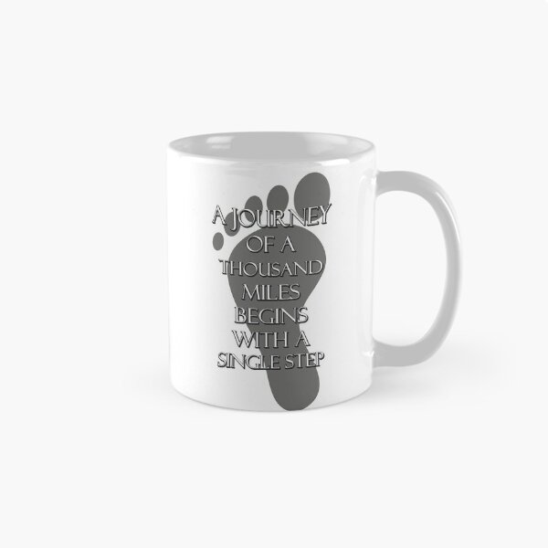 Item preview, A Journey of a Thousand Miles Begins with a Single Step – Outdoor Adventure Quote designed and sold by ArtsyExplorer.