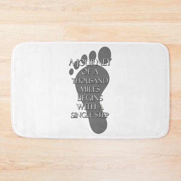 Item preview, A Journey of a Thousand Miles Begins with a Single Step – Outdoor Adventure Quote designed and sold by ArtsyExplorer.