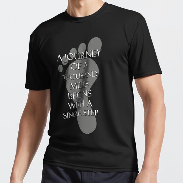 Item preview, A Journey of a Thousand Miles Begins with a Single Step – Outdoor Adventure Quote designed and sold by ArtsyExplorer.