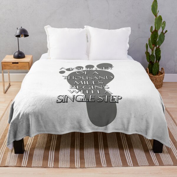 Item preview, A Journey of a Thousand Miles Begins with a Single Step – Outdoor Adventure Quote designed and sold by ArtsyExplorer.