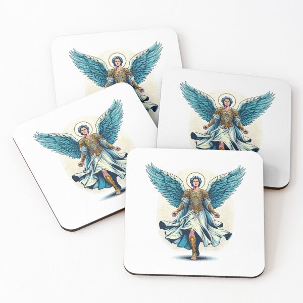 Item preview, Superhero Archangel Michael with blue angelic wings,Angel,angel art,divine power,Superhero designed and sold by Expressions-Sel.