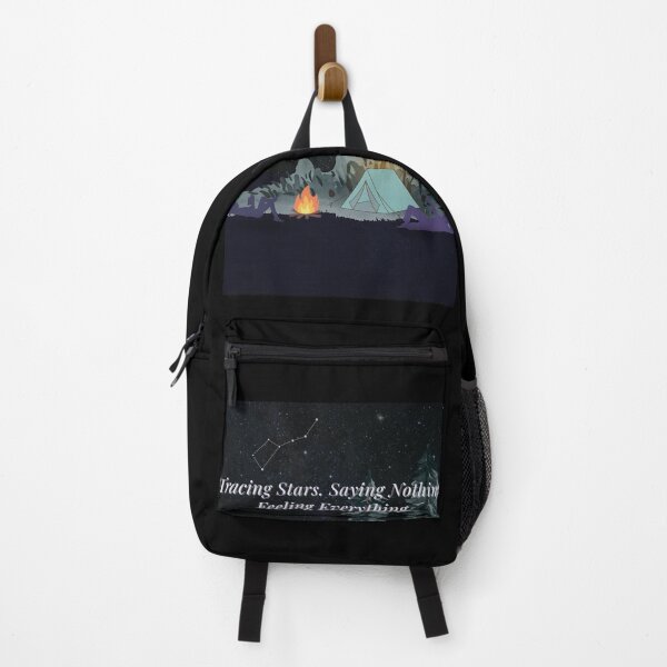 Item preview, Tracing Stars. Saying Nothing. Feeling Everything. | Stargazing Campfire Night | Forest Sky Aesthetic t-shirt designed and sold by VybeWear Co..