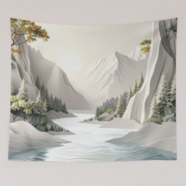 Item preview, Crystal River Dawn Through Silent Peaks designed and sold by In Linear.