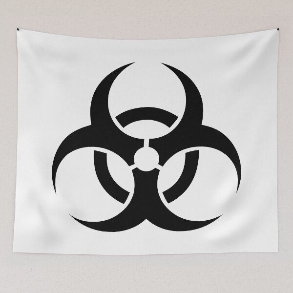Aperçu de l'œuvre Biohazard, illustration minimaliste du symbole de biohazard créée et vendue par AFernandesDSG.