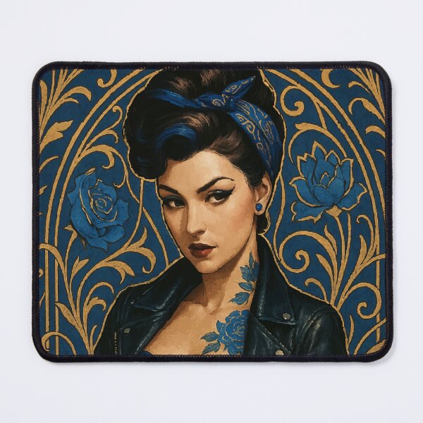 Item preview, Blue Rose Rebellion: Inked Nouveau Muse designed and sold by AbstractAnom.