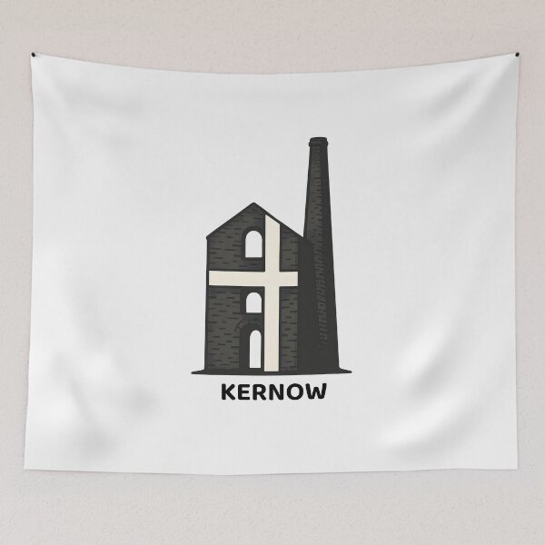 Item preview, “Kernow” – Cornish Pride Design with St. Piran’s Flag and Engine House designed and sold by celtveor.