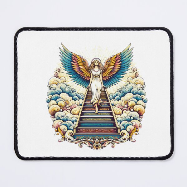 Item preview, Superhero angel woman with angelic wings up the stairs in the sky,Angel,angel art,divine power,Superhero designed and sold by Expressions-Sel.