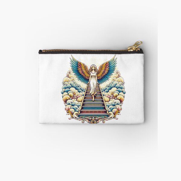 Item preview, Superhero angel woman with angelic wings up the stairs in the sky,Angel,angel art,divine power,Superhero designed and sold by Expressions-Sel.