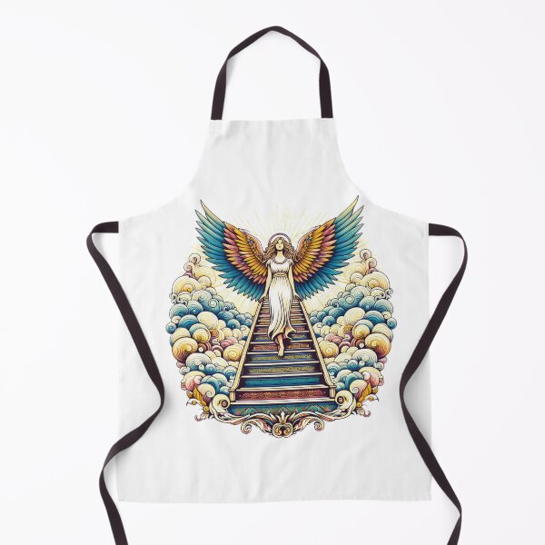 Item preview, Superhero angel woman with angelic wings up the stairs in the sky,Angel,angel art,divine power,Superhero designed and sold by Expressions-Sel.
