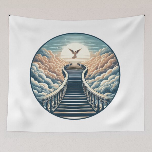 Item preview, Superhero angel stairs in the sky,Angel,angel art,divine power,Superhero designed and sold by Expressions-Sel.