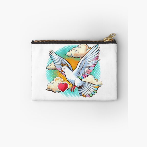 Item preview, Superhero angel white dove with clouds and heart in the sky,Angel,angel art,divine power,Superhero designed and sold by Expressions-Sel.