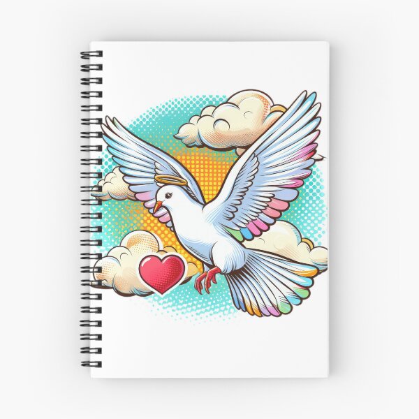 Item preview, Superhero angel white dove with clouds and heart in the sky,Angel,angel art,divine power,Superhero designed and sold by Expressions-Sel.