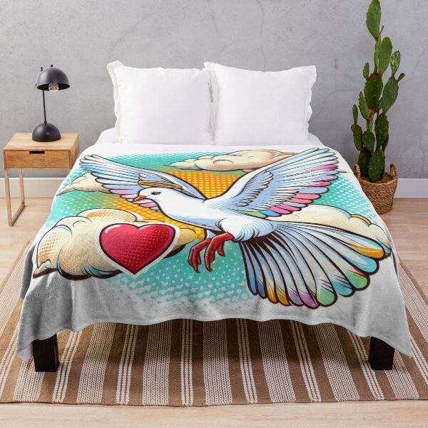 Item preview, Superhero angel white dove with clouds and heart in the sky,Angel,angel art,divine power,Superhero designed and sold by Expressions-Sel.