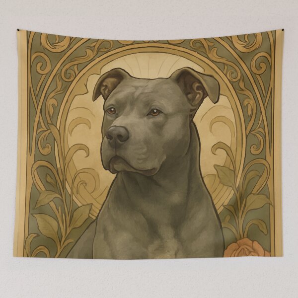 Item preview, Guardian Grace: Art Nouveau Pit Bull designed and sold by AbstractAnom.