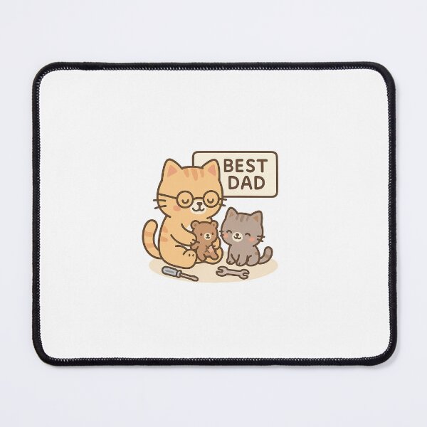 Item preview, Cat Dad Fixing Teddy for Kitten designed and sold by Daniel-DL.