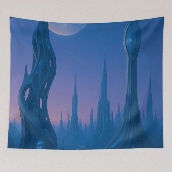Item preview, Celestial Rise: Futureworld at Dusk designed and sold by AbstractAnom.