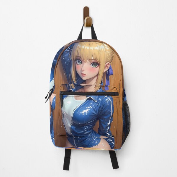 Item preview, Saber Fate Stay Night Blue Jacket Bold Gaze Anime Girl Athletic Vibe designed and sold by mildaclairmo.