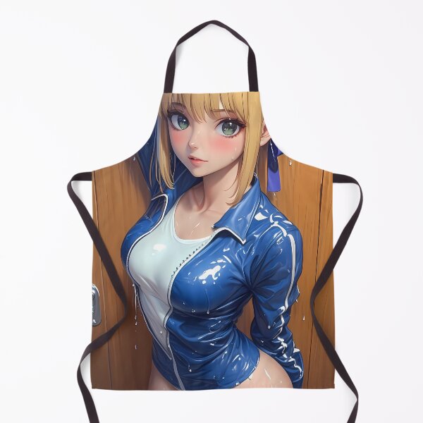 Item preview, Saber Fate Stay Night Blue Jacket Bold Gaze Anime Girl Athletic Vibe designed and sold by mildaclairmo.