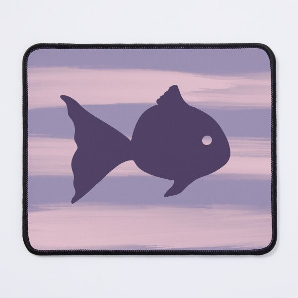Item preview, Purple fish on pastel stripes designed and sold by CrocoDi.