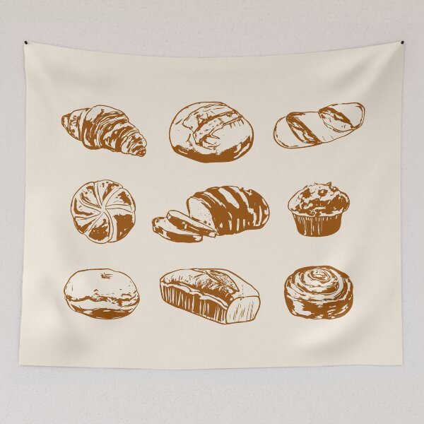 Item preview, Rustic Bread & Pastries Illustration designed and sold by MaiZephyr.