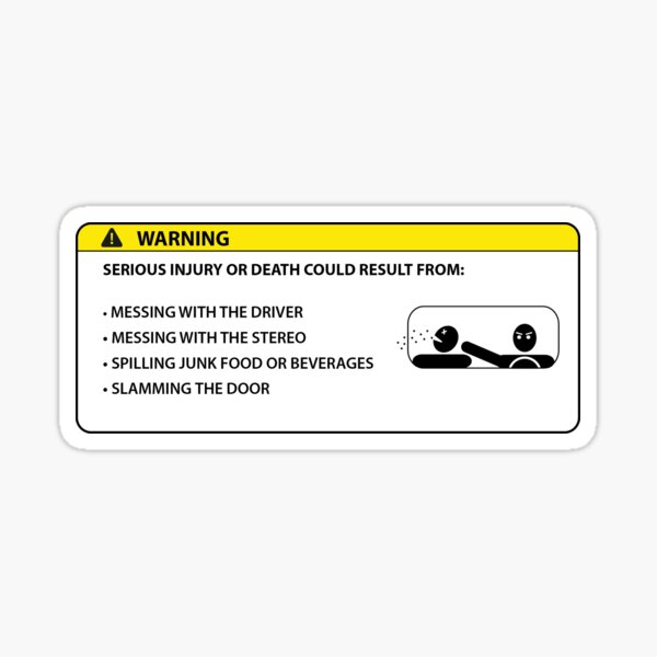 The Warning Stickers: Snail rated' Sticker