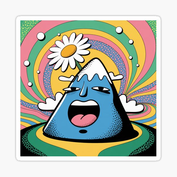 Item preview, Humorous mountain, pop surrealism. designed and sold by Lilashakti ⭐️ ⭐️ ⭐️ ⭐️ ⭐️.
