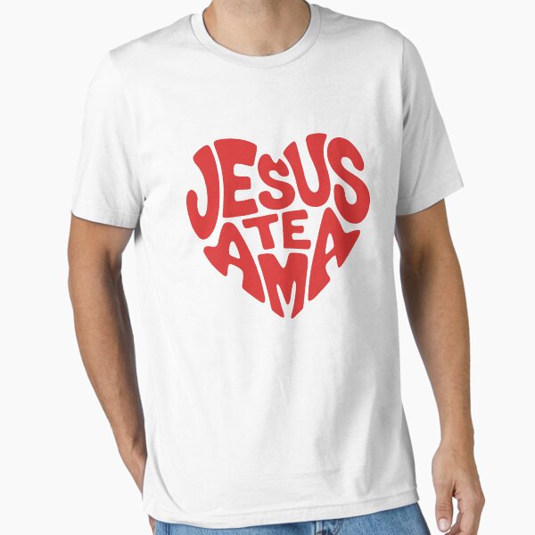 Item preview, Jesus loves you in the shape of a heart and style print designed and sold by AFernandesDSG.