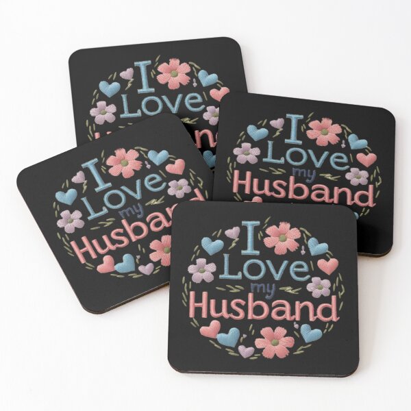 Item preview, I Love My Husband Embroidered Design designed and sold by ArtDesignTp.