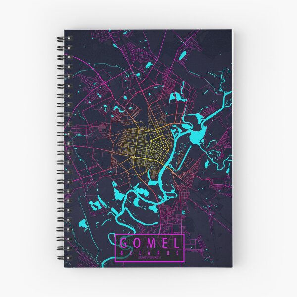 Item preview, Gomel City Map Belarus - Neon designed and sold by deMAP.