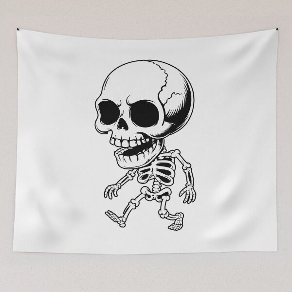Item preview, Skeleton Big Head, Funny Skull designed and sold by AFernandesDSG.