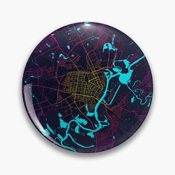 Item preview, Gomel City Map Belarus - Neon designed and sold by deMAP.