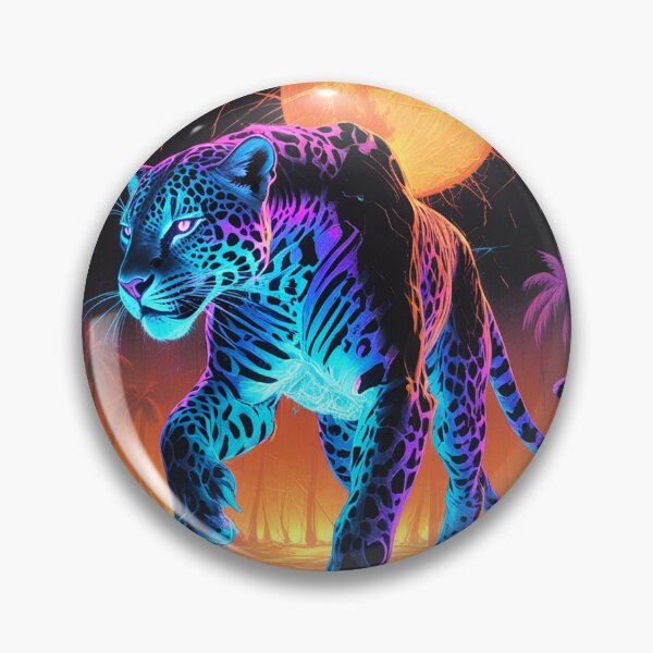 Item preview, Glitching Cyber Jaguar in the Depths of the Wasteland designed and sold by Blueangelgal.