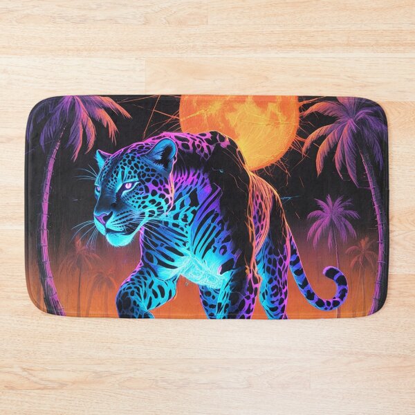 Item preview, Glitching Cyber Jaguar in the Depths of the Wasteland designed and sold by Blueangelgal.