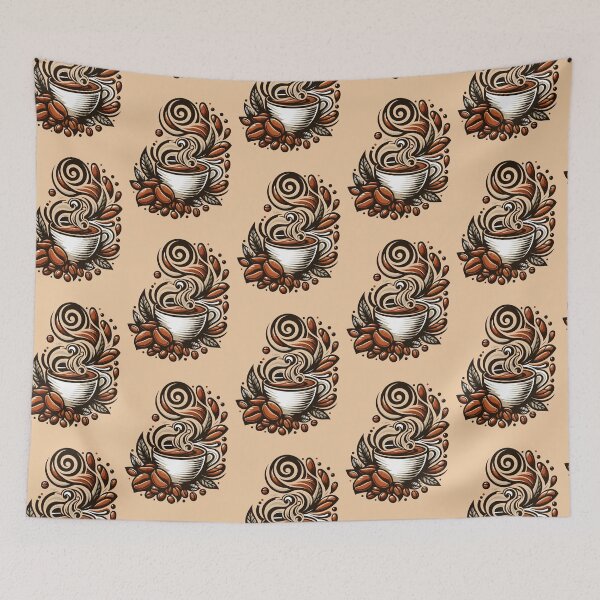 Item preview, Abstract Coffee Cup and Beans designed and sold by Coffee Lifestyle.