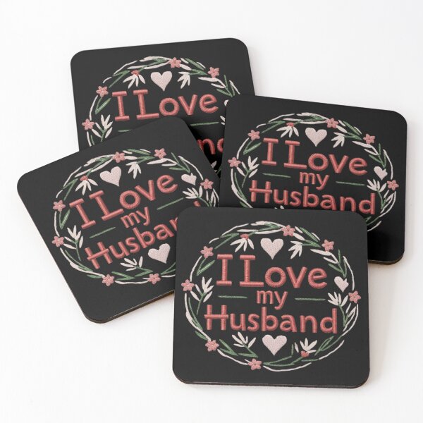 Item preview, I Love My Husband Floral Embroidery Design designed and sold by ArtDesignTp.