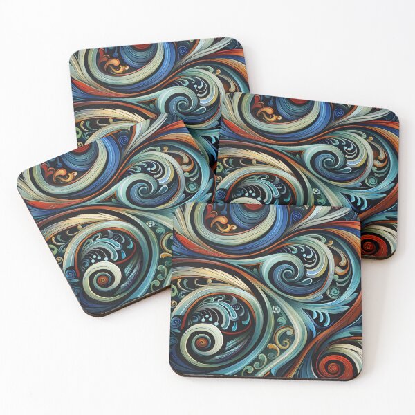Item preview, New Zealand Māori Paua Pattern Koru Design 406 designed and sold by GrinGalore.